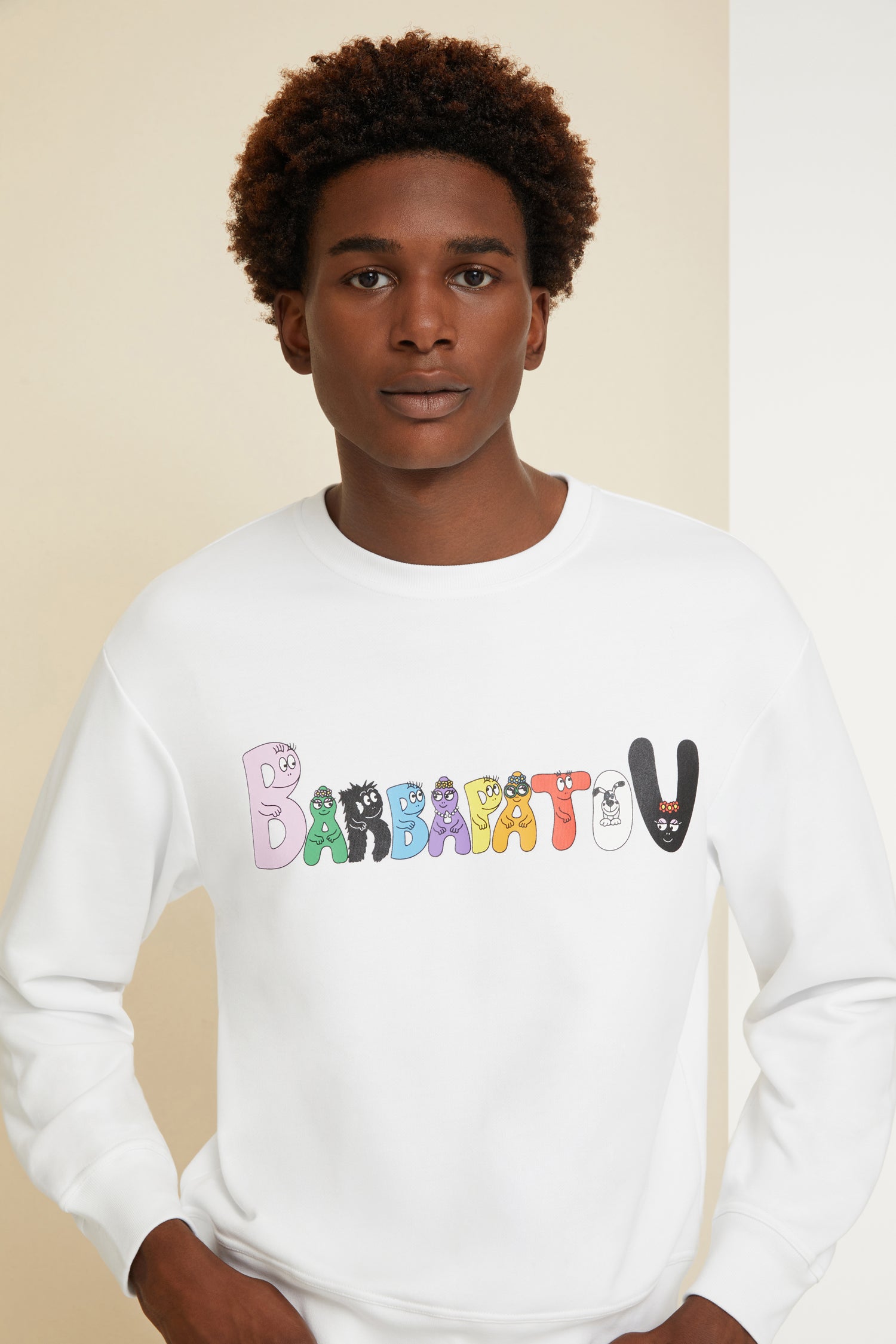 Patou JE0479999001W Sweat Coton Bio Blanc Barbapatou