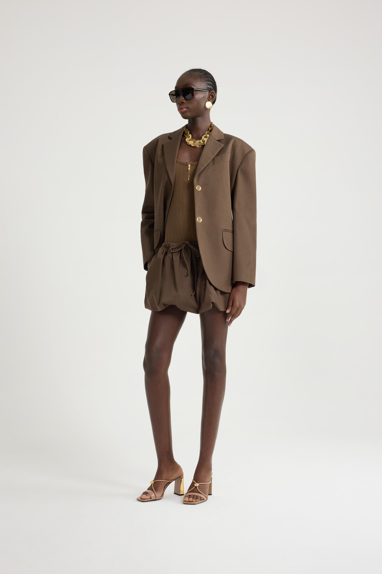 Patou JA047 veste gabardine coton bio Java Brown