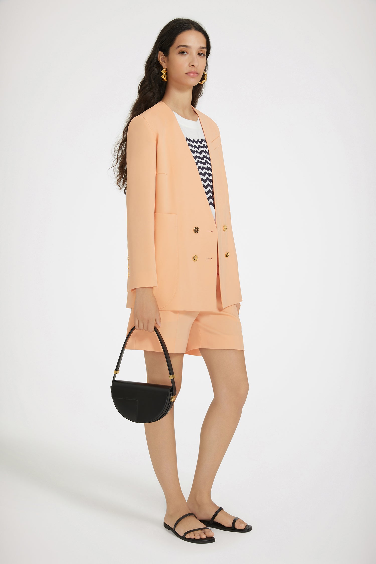Patou Jackets veste laine orange 34-44 sans col
