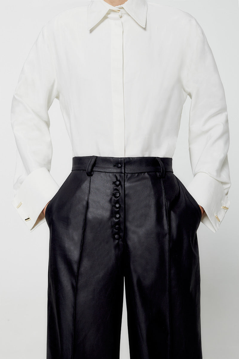 ATU Body Couture Onyx pantalon noir similicuir large