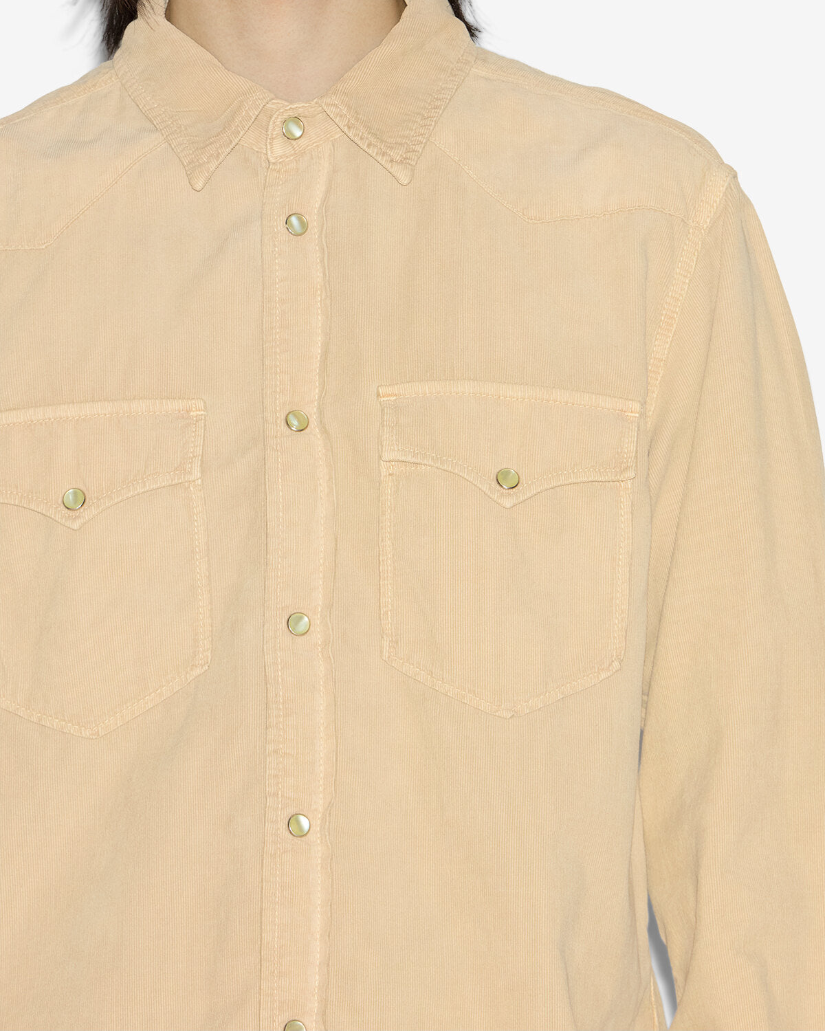 Isabel Marant Vasco chemise beige velours côtelé