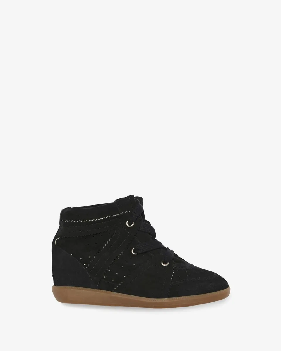 Isabel Marant Bobby BK0011 baskets cuir noir 5 cm