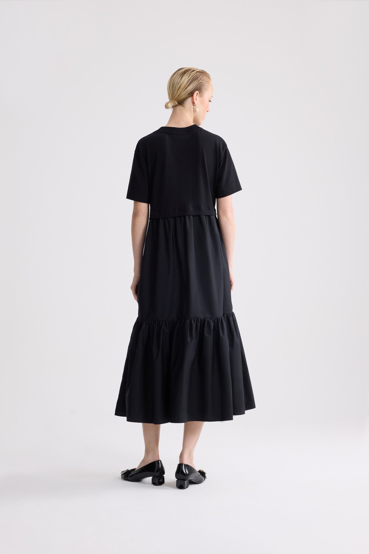 Patou P26JE2489990999B robe midi noire coton bio XS