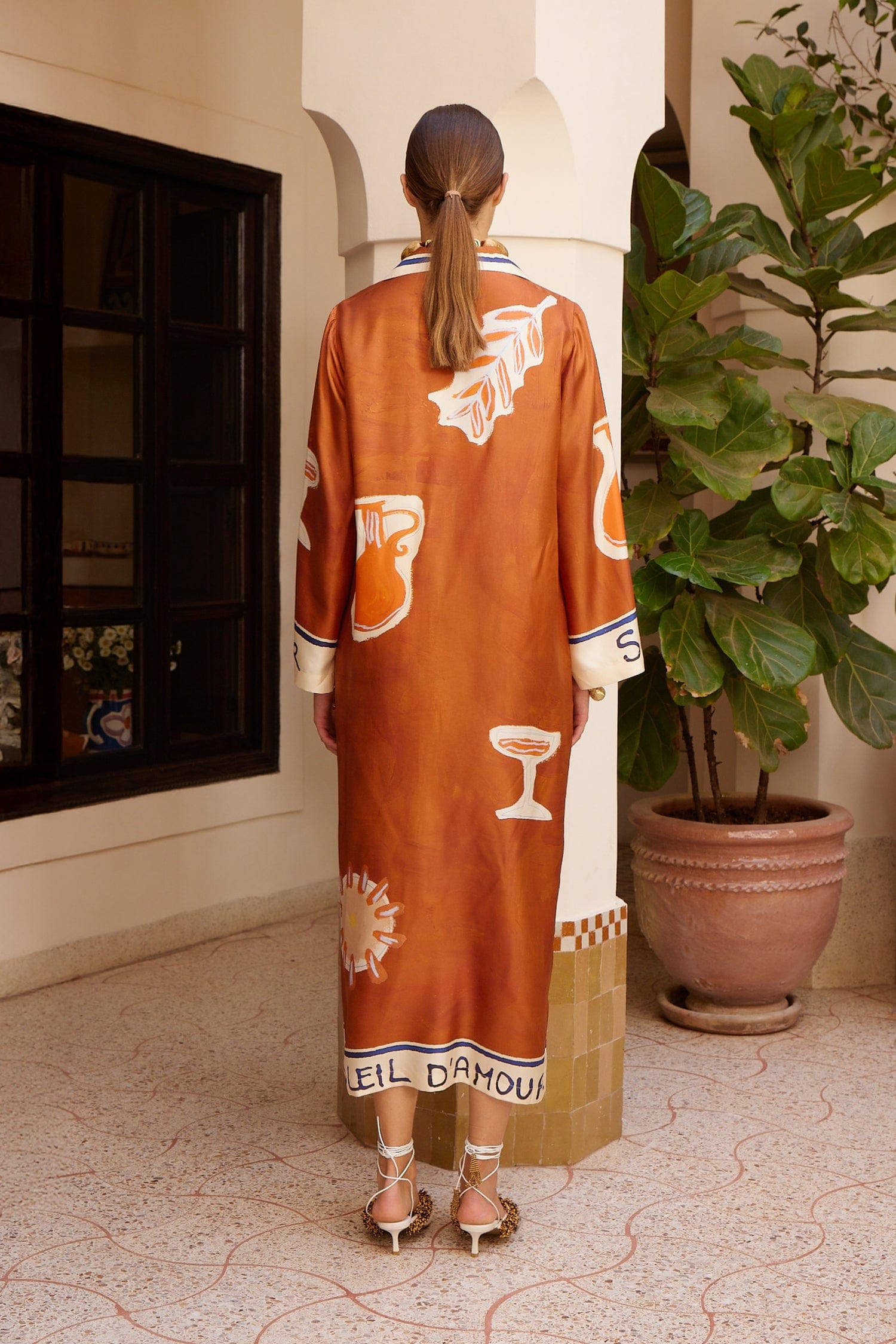 Alemäis Soleil d'Amour Silk Shirtdress robe chemise soie