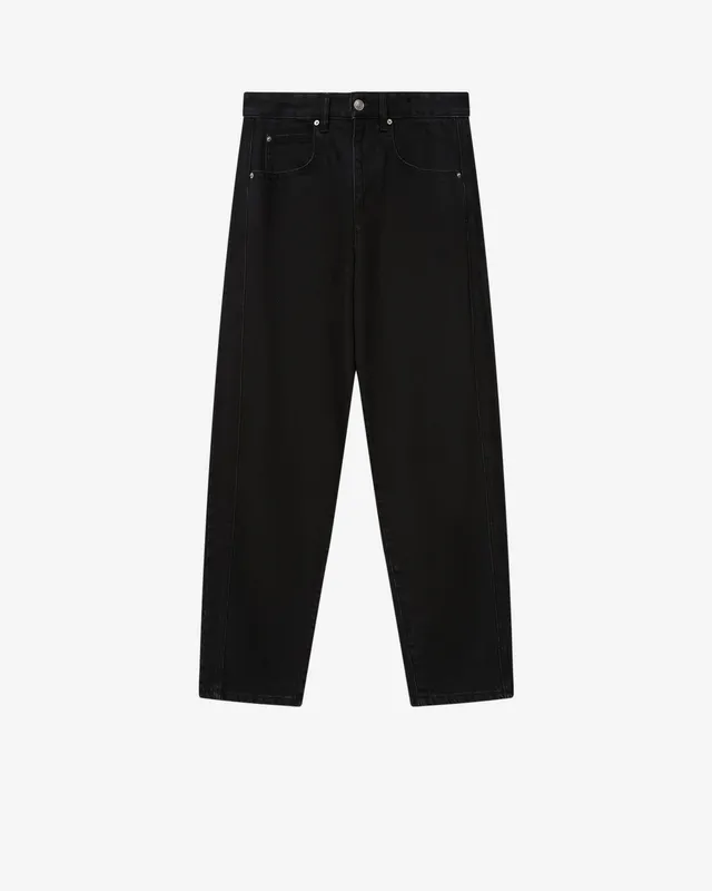Isabel Marant Oriane jean noir délavé coupe barrel