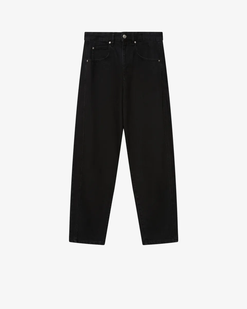 Isabel Marant Oriane jean noir délavé coupe barrel