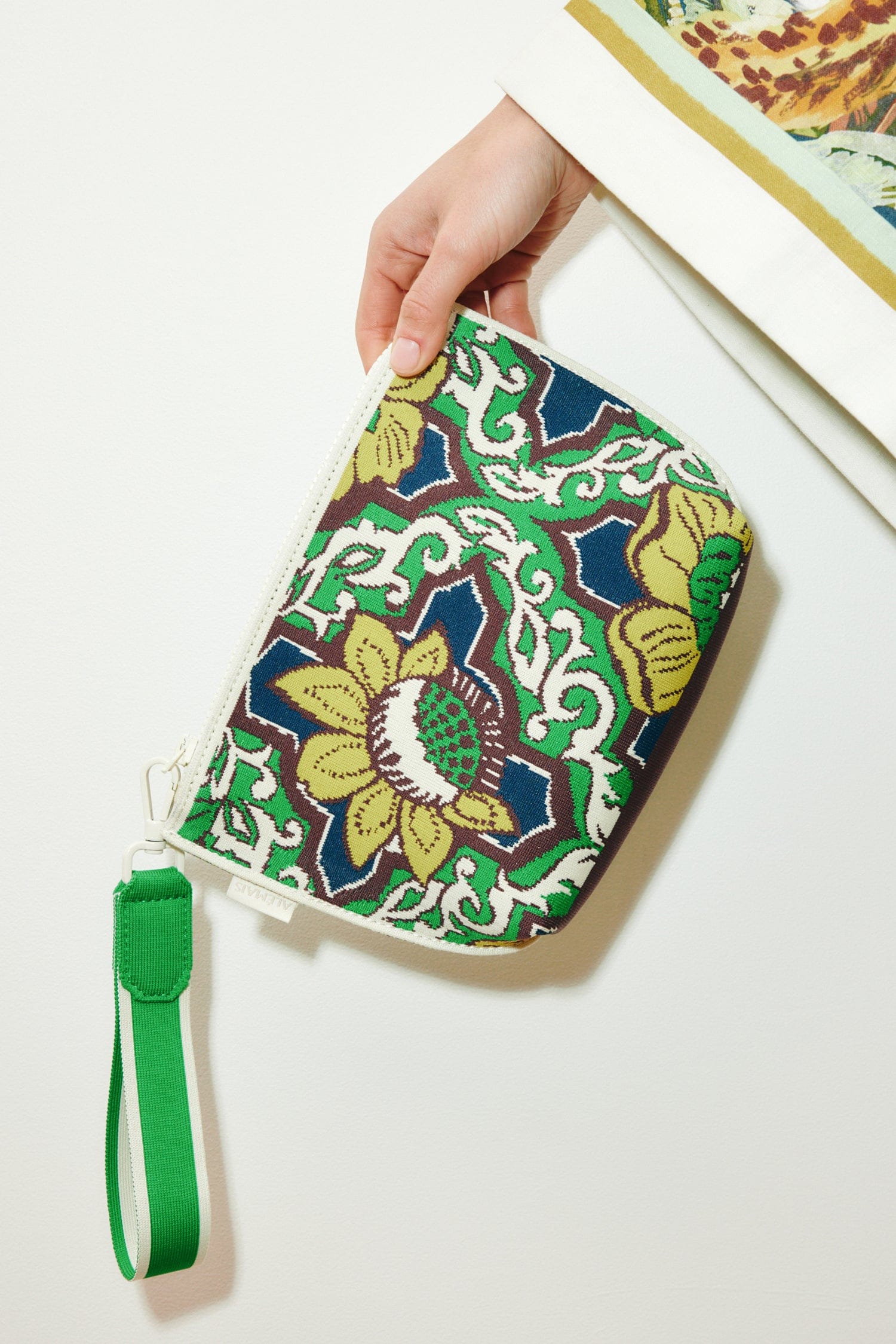 Alemäis Liana pochette jacquard recyclée zippée