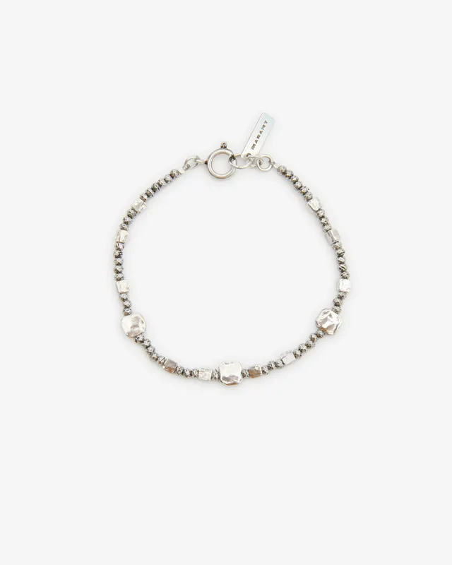 Isabel Marant Gary BR0207 bracelet perles argent T1