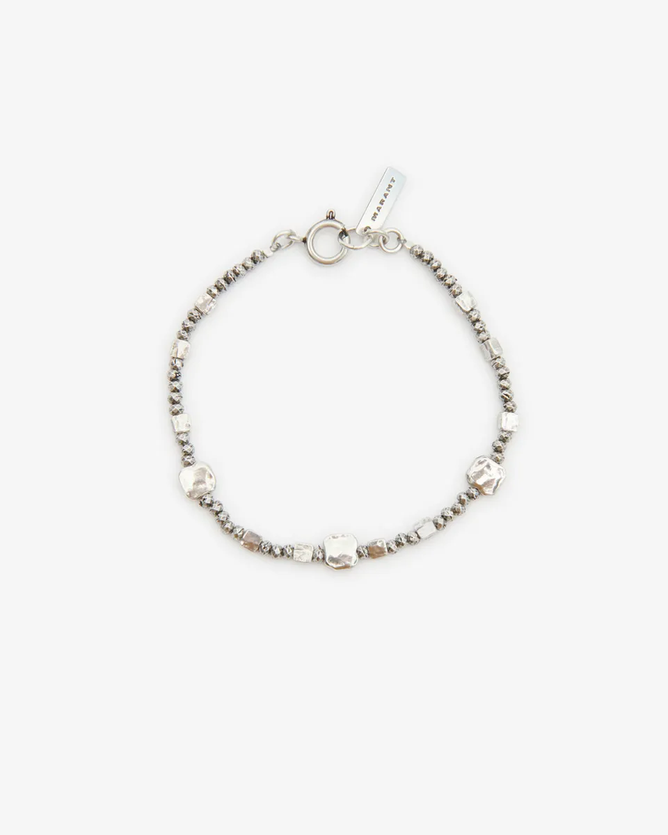 Isabel Marant Gary BR0207 bracelet perles argent T1