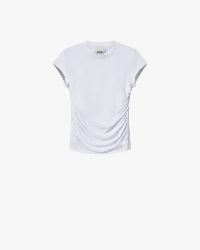 Isabel Marant Maelie TS0275FA-A1N41I T-shirt blanc froncé