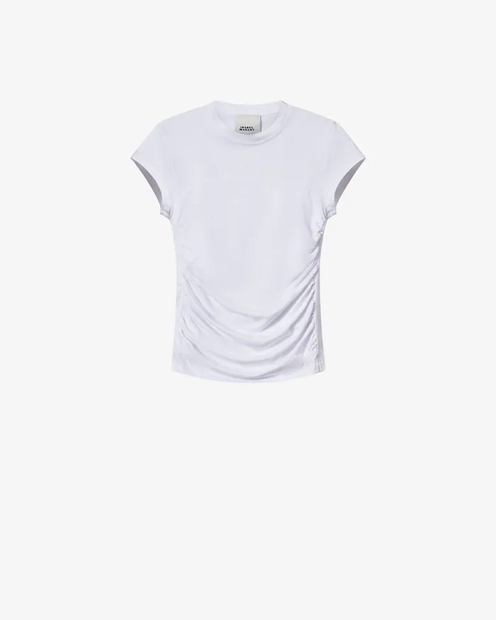 Isabel Marant Maelie TS0275FA-A1N41I T-shirt blanc froncé