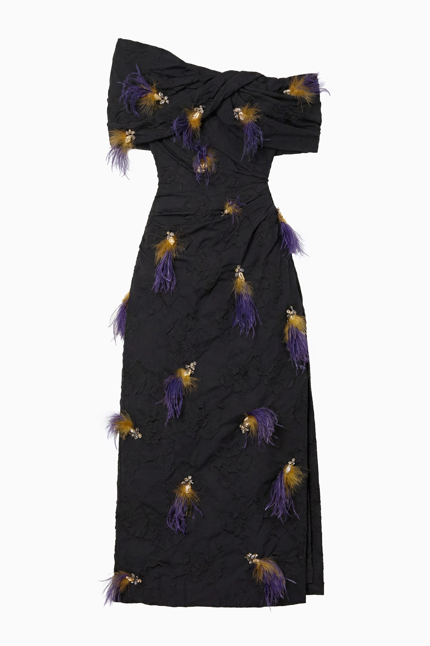 Ulla Johnson Violeta robe midi Noir épaules nues