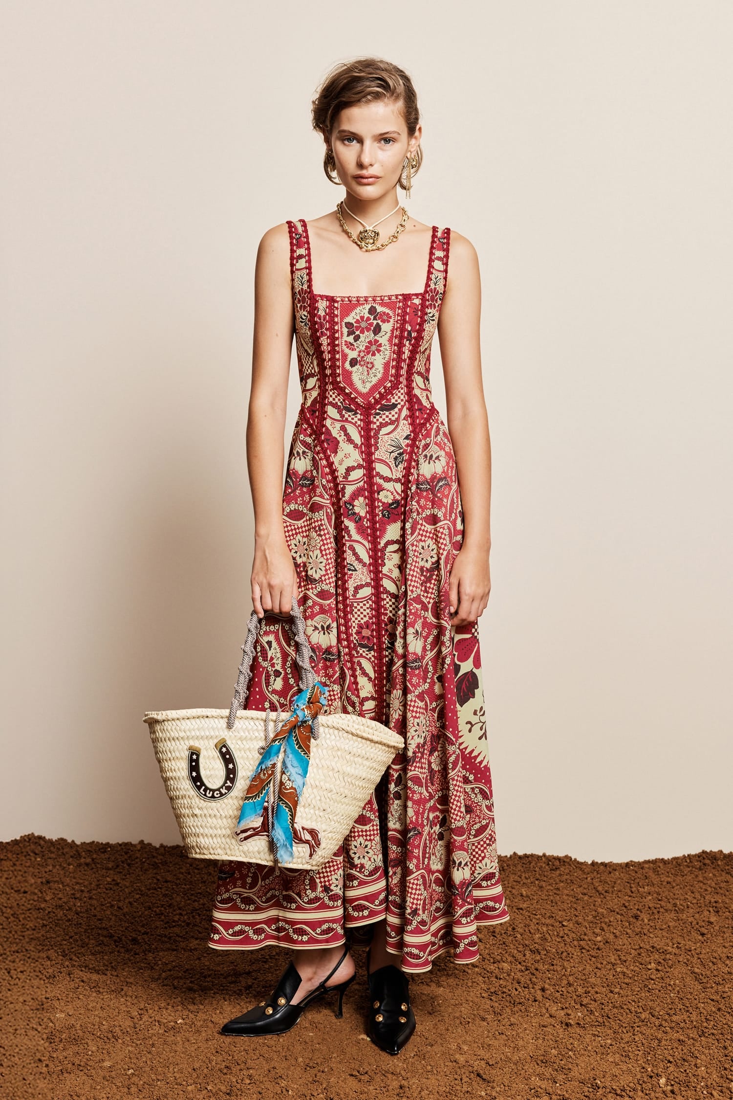 Alemäis Kenny Midi robe midi col carré viscose
