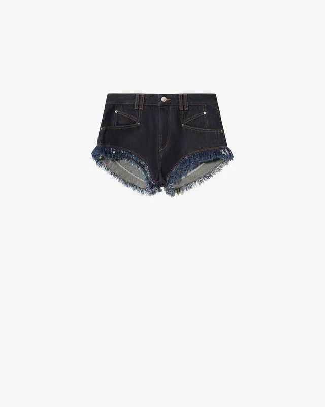 Isabel Marant Eneidala short denim foncé nuit