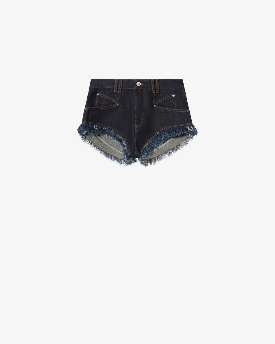 Isabel Marant Eneidala short denim foncé nuit