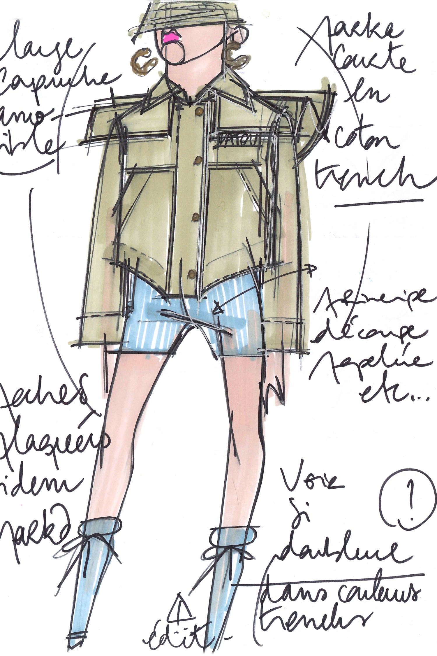 Patou OU011 parka bronze coton bio capuche