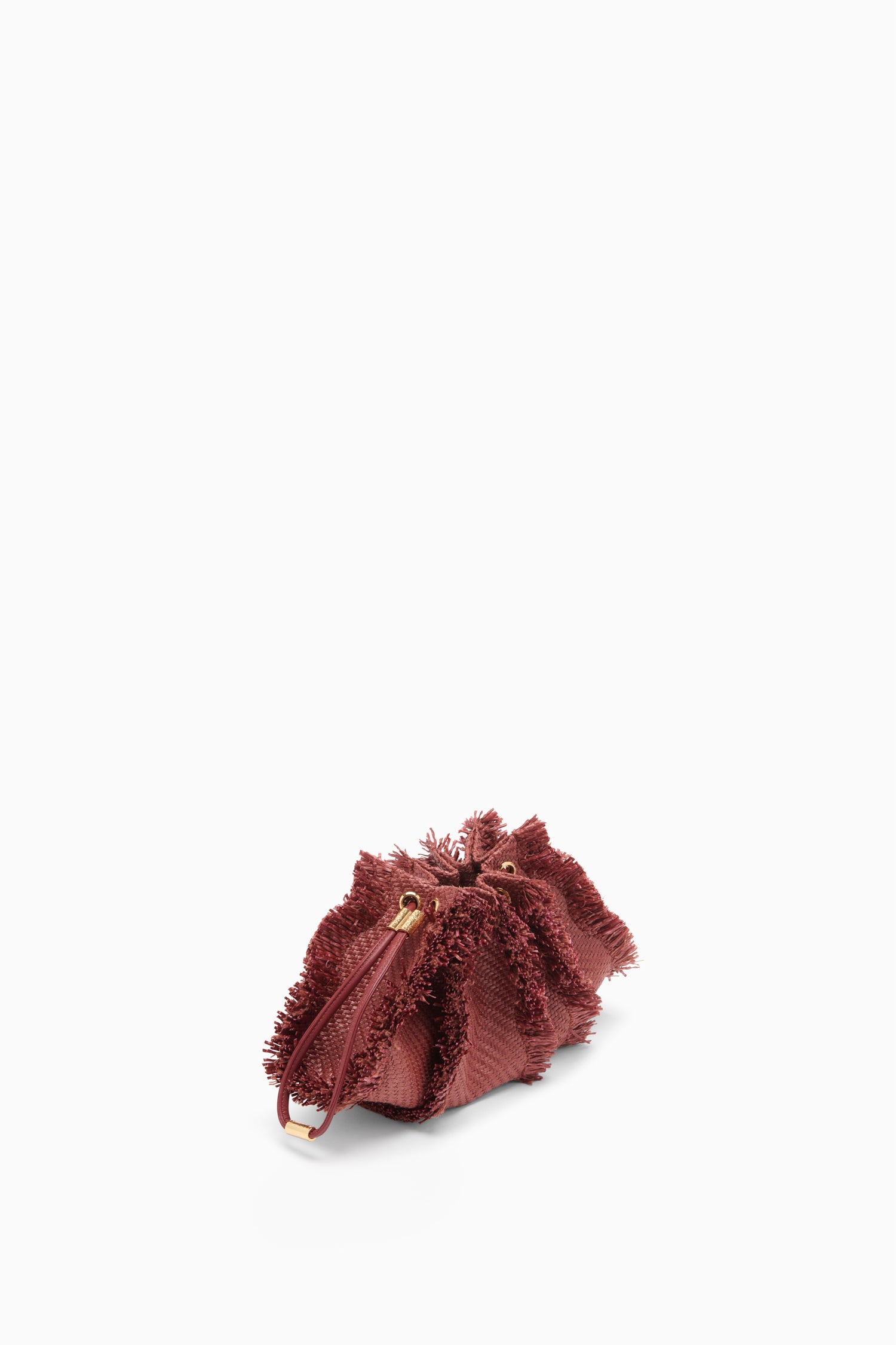 Ulla Johnson Adria sac bandoulière raphia acajou
