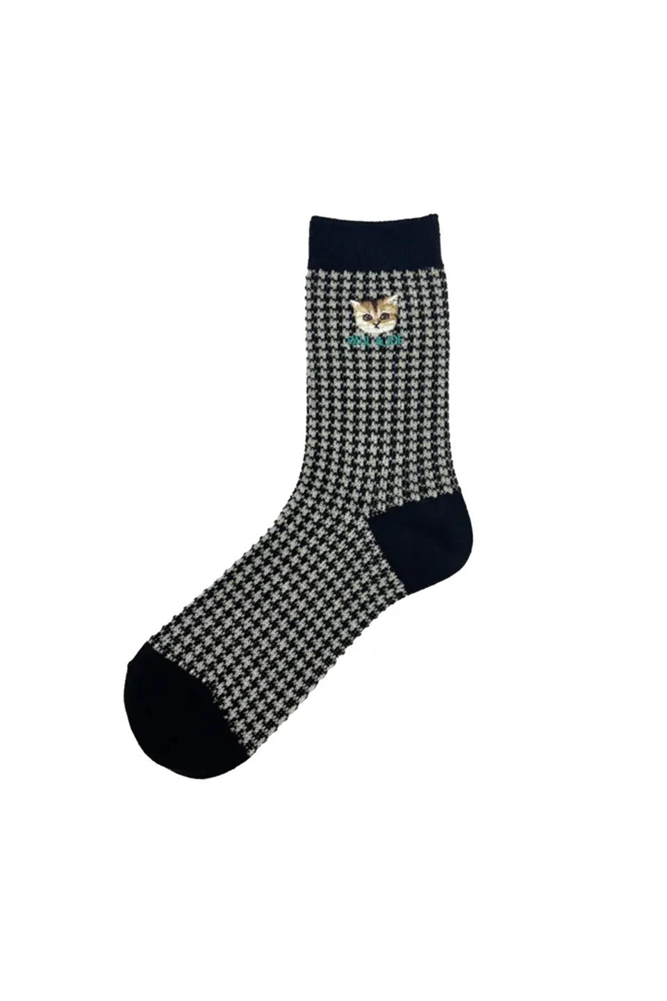 Paul & Joe Chaussettes Nounette pied-de-poule noires 36-39