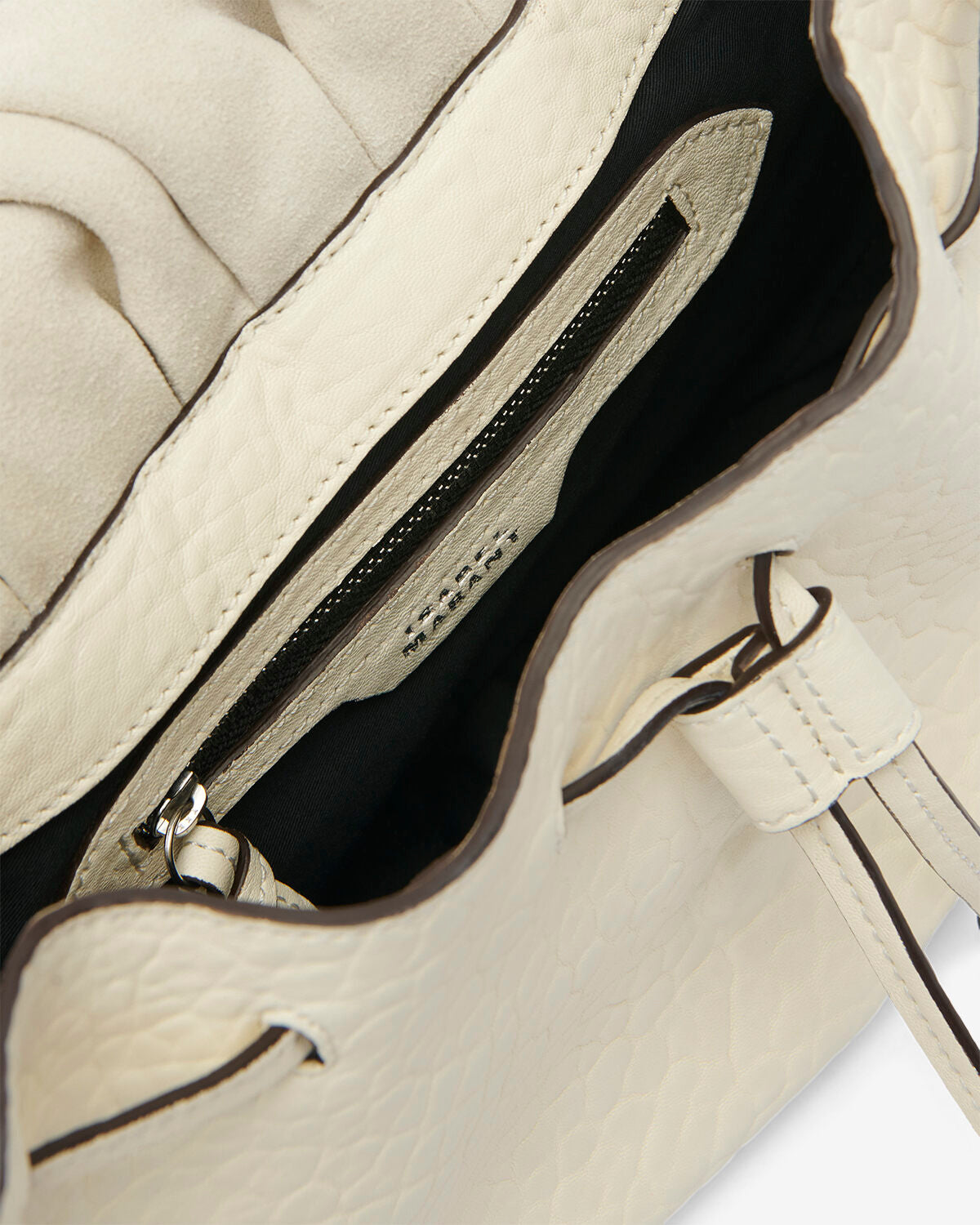 Isabel Marant Sacs Bolton sac beige cuir grainé