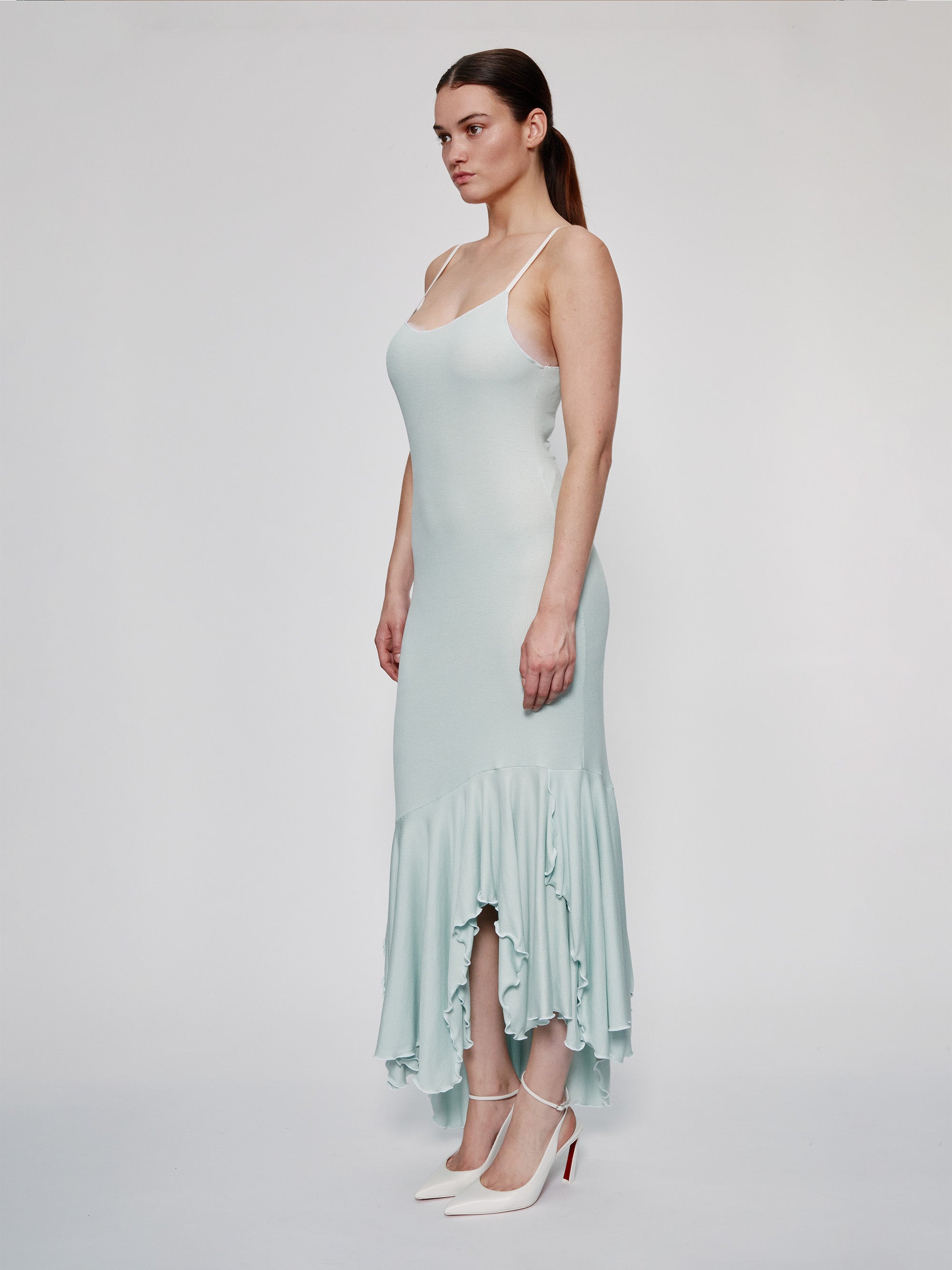 Ester Manas Dresses robe maxi spaghetti menthe M/L coton