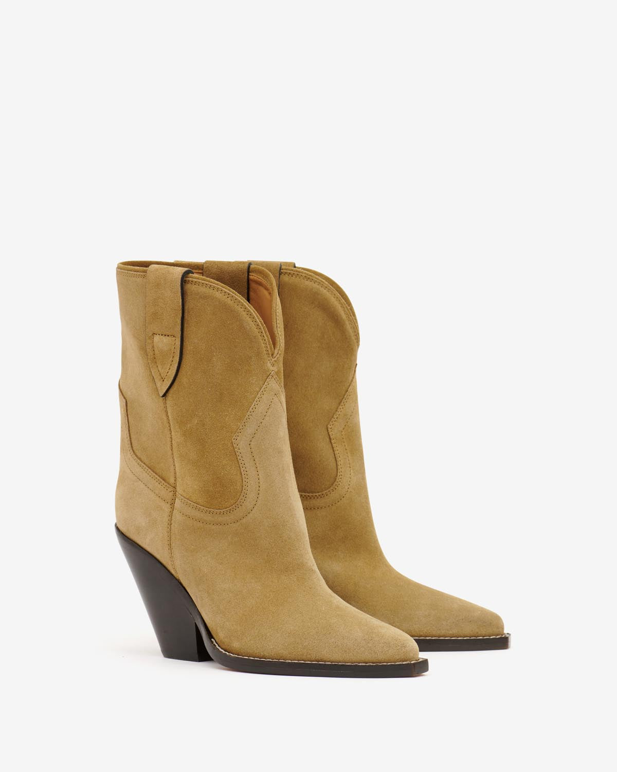 Isabel Marant Leyane boots cuir taupe
