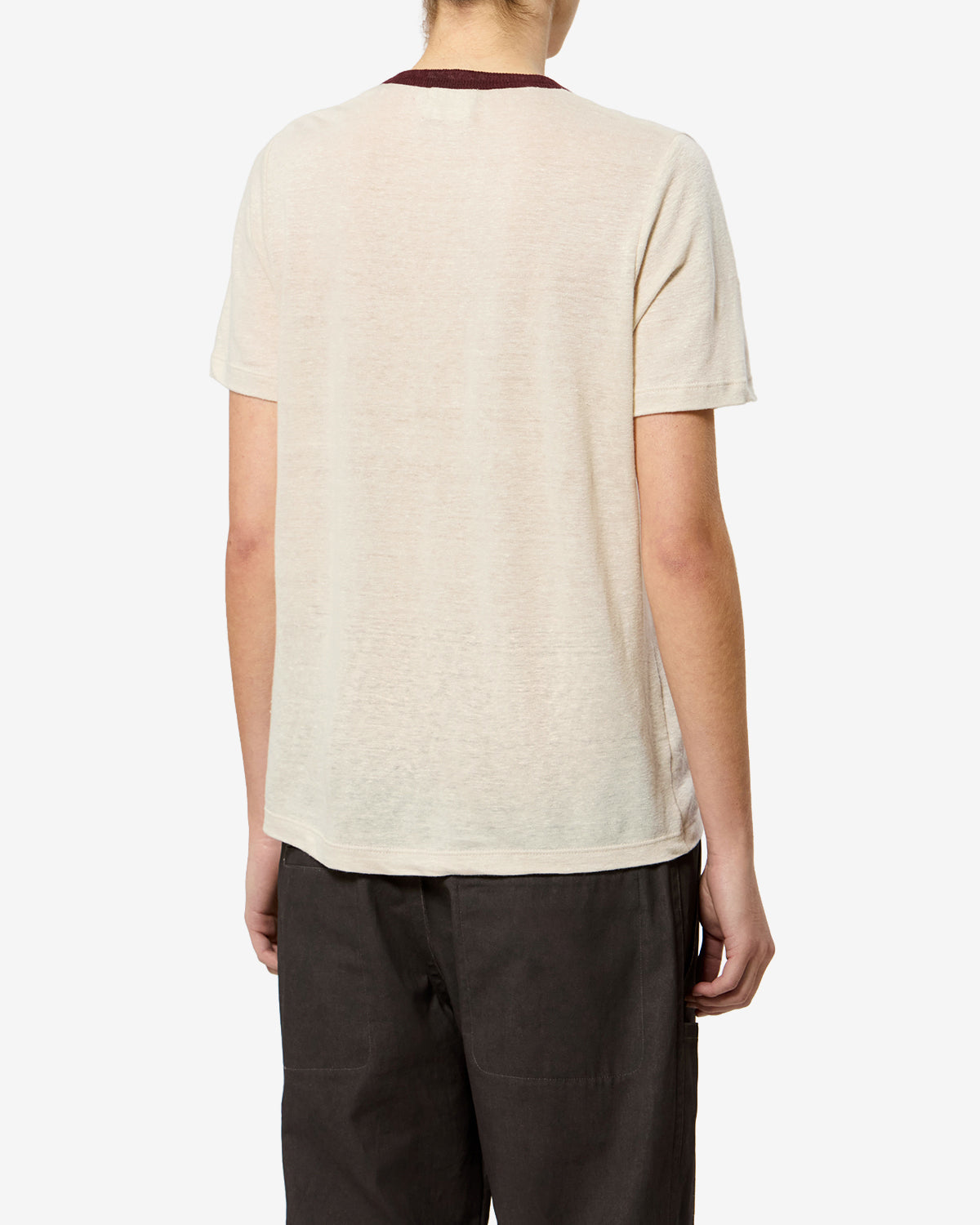 Isabel Marant Kiliann TS0016FA t-shirt beige clair lin