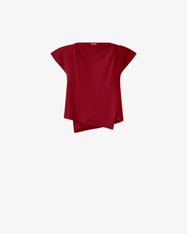 Isabel Marant Sebani t-shirt coton bordeaux foncé