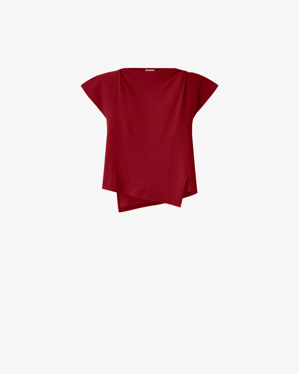 Isabel Marant Sebani t-shirt coton bordeaux foncé