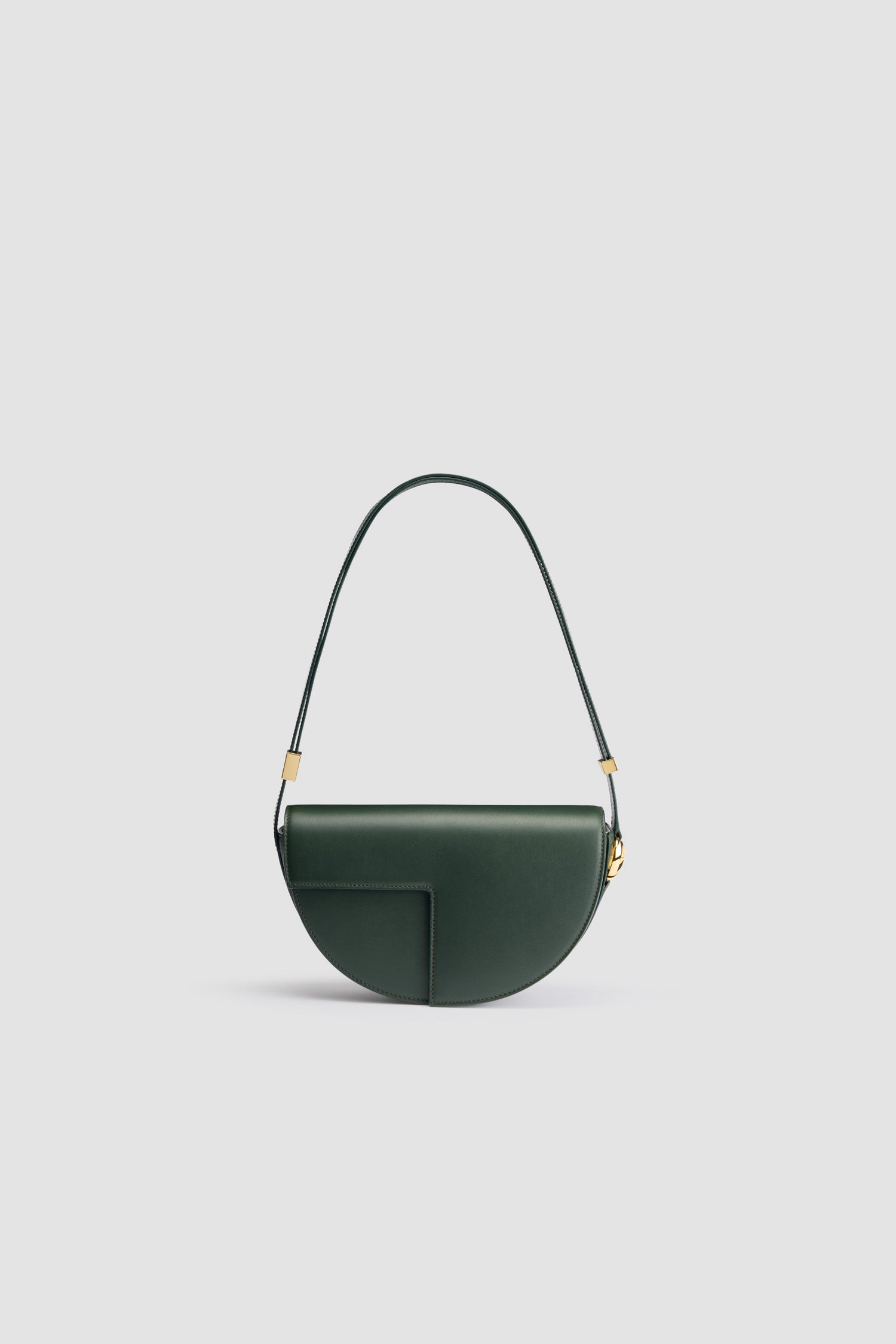 Patou H24BA0015000754B sac cuir vert bouteille