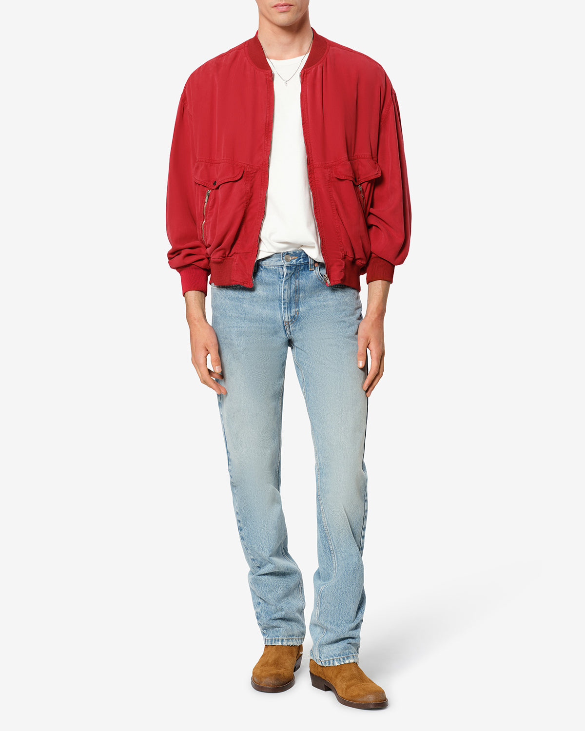 Isabel Marant Sabastian VE0808HA-D4I02H veste rouge oversize