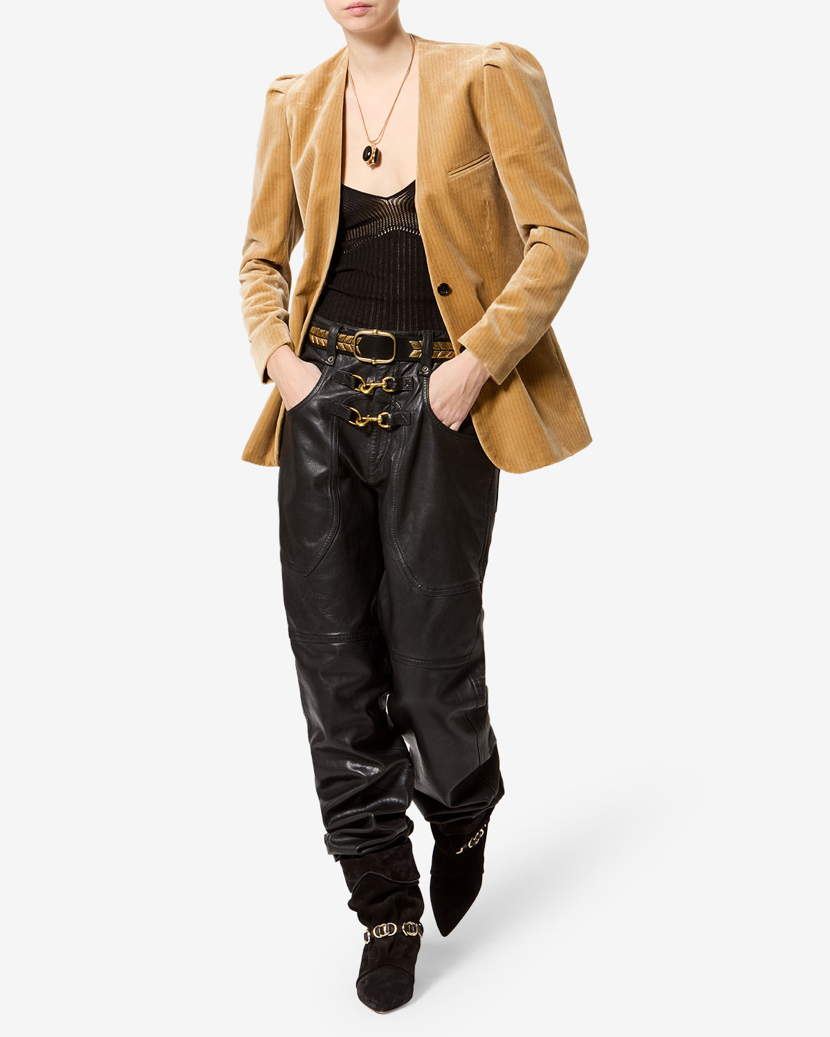 Isabel Marant Fereole VE0704FA veste velours camel