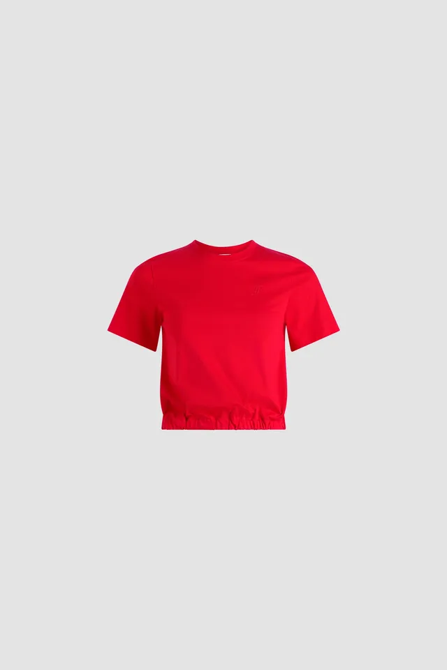Patou JE150 t-shirt Lipstick Red coton bio dos ouvert