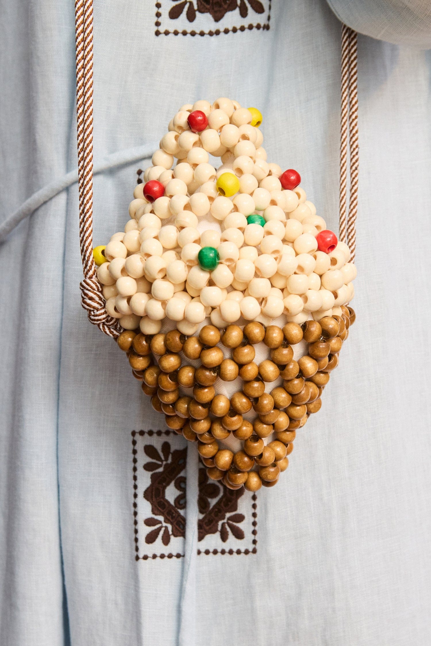 Alemais Wood Bead Gelato mini sac perles bois
