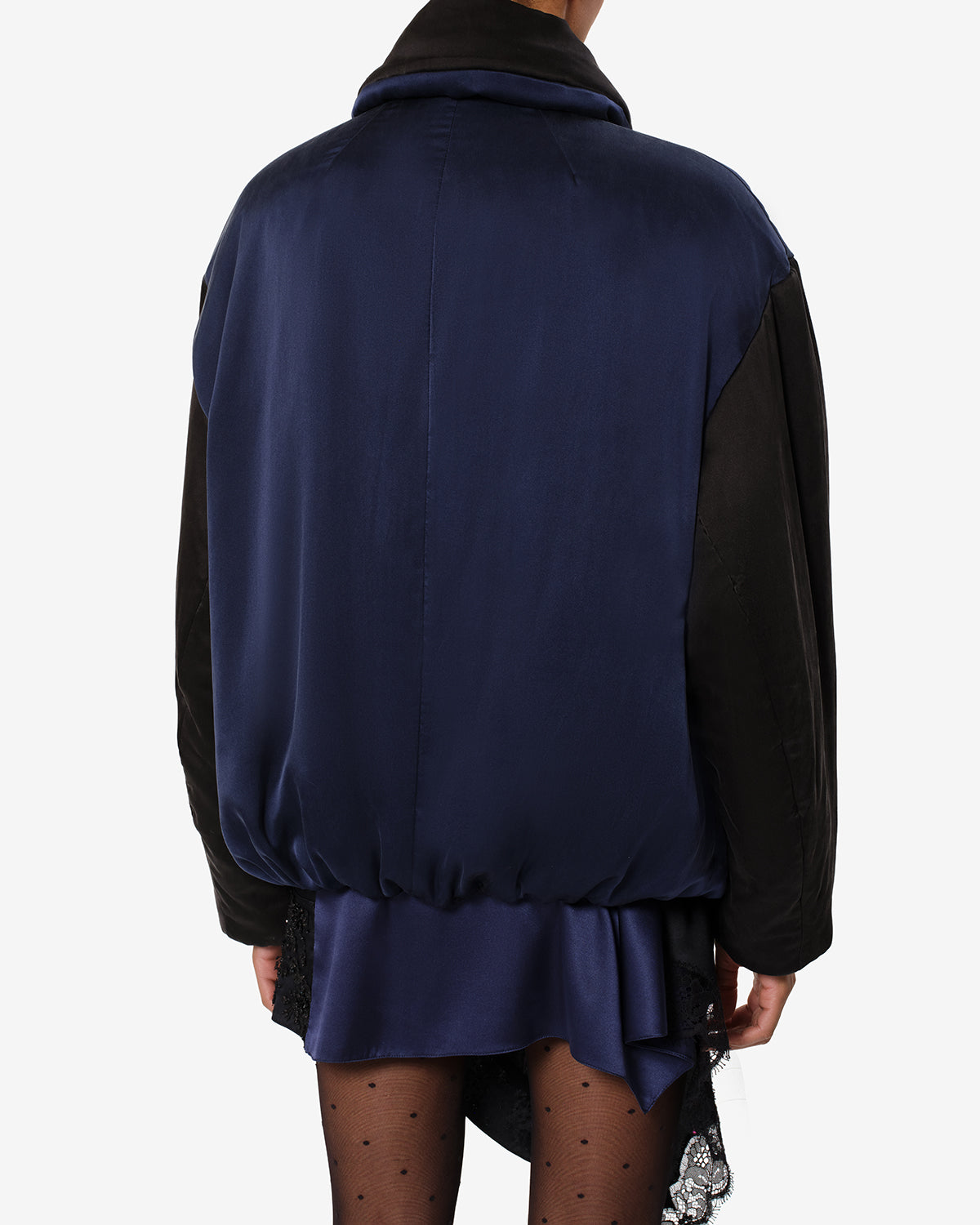 Isabel Marant Bleza manteau satin de soie nuit réversible