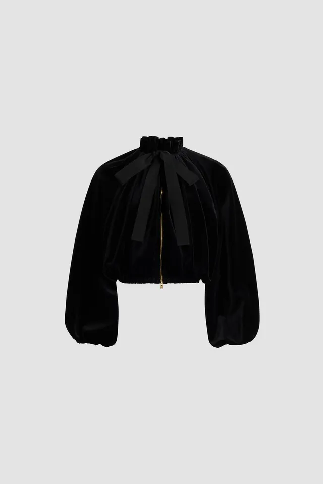 Patou A25OU017 veste velours noir coton bio
