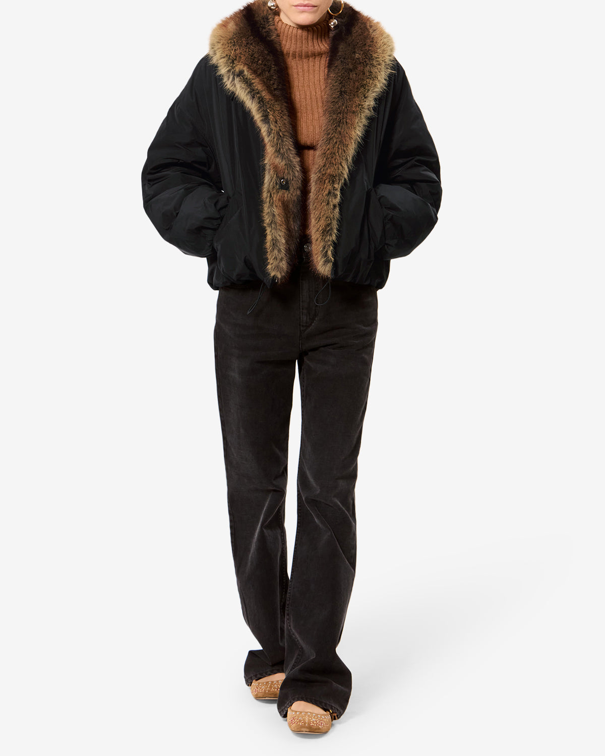 Isabel Marant Charone VE0606FA veste noire parka réversible