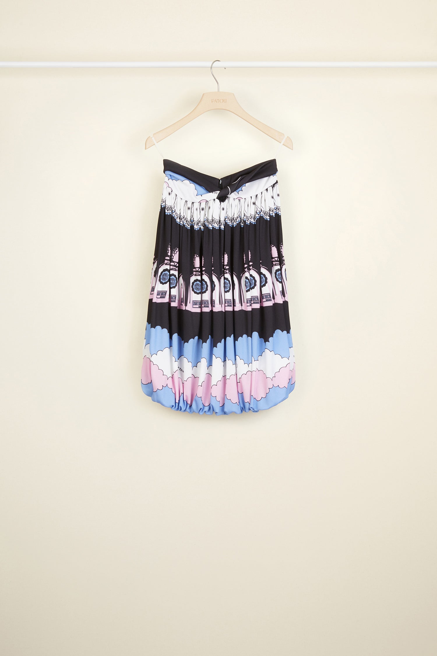 Patou P20SK01100375006 jupe boule Cloud Print jersey