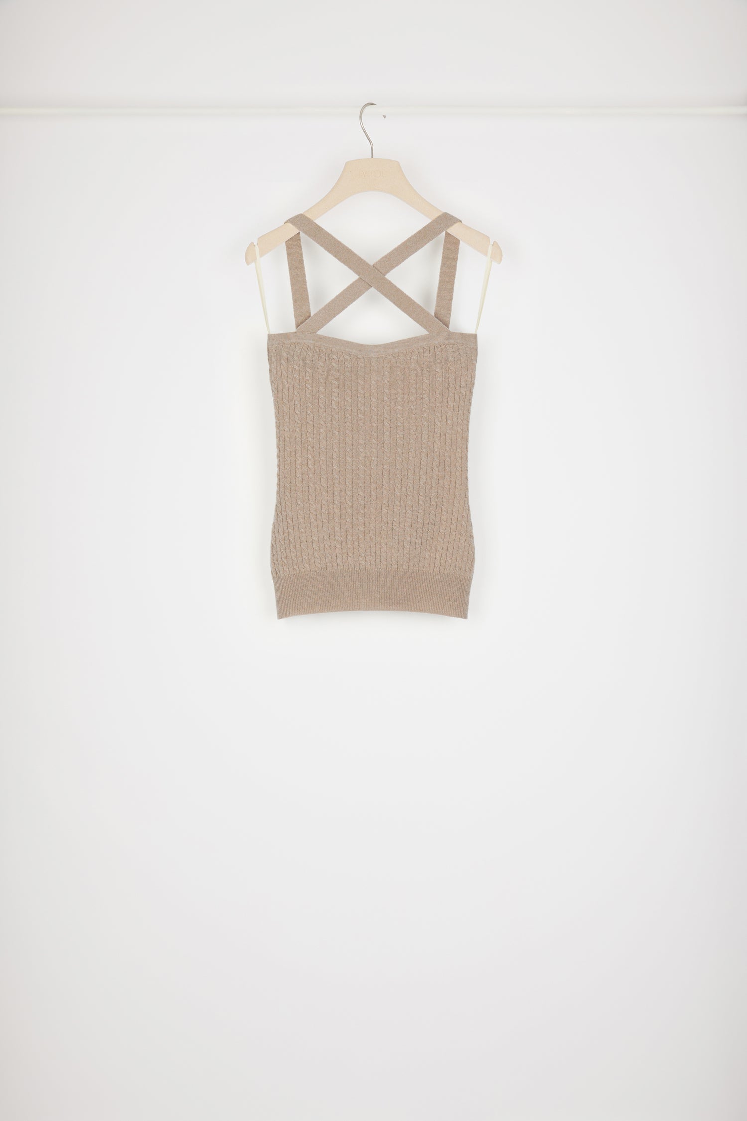 Patou P23KN1258041106P top maille laine cachemire Parchment