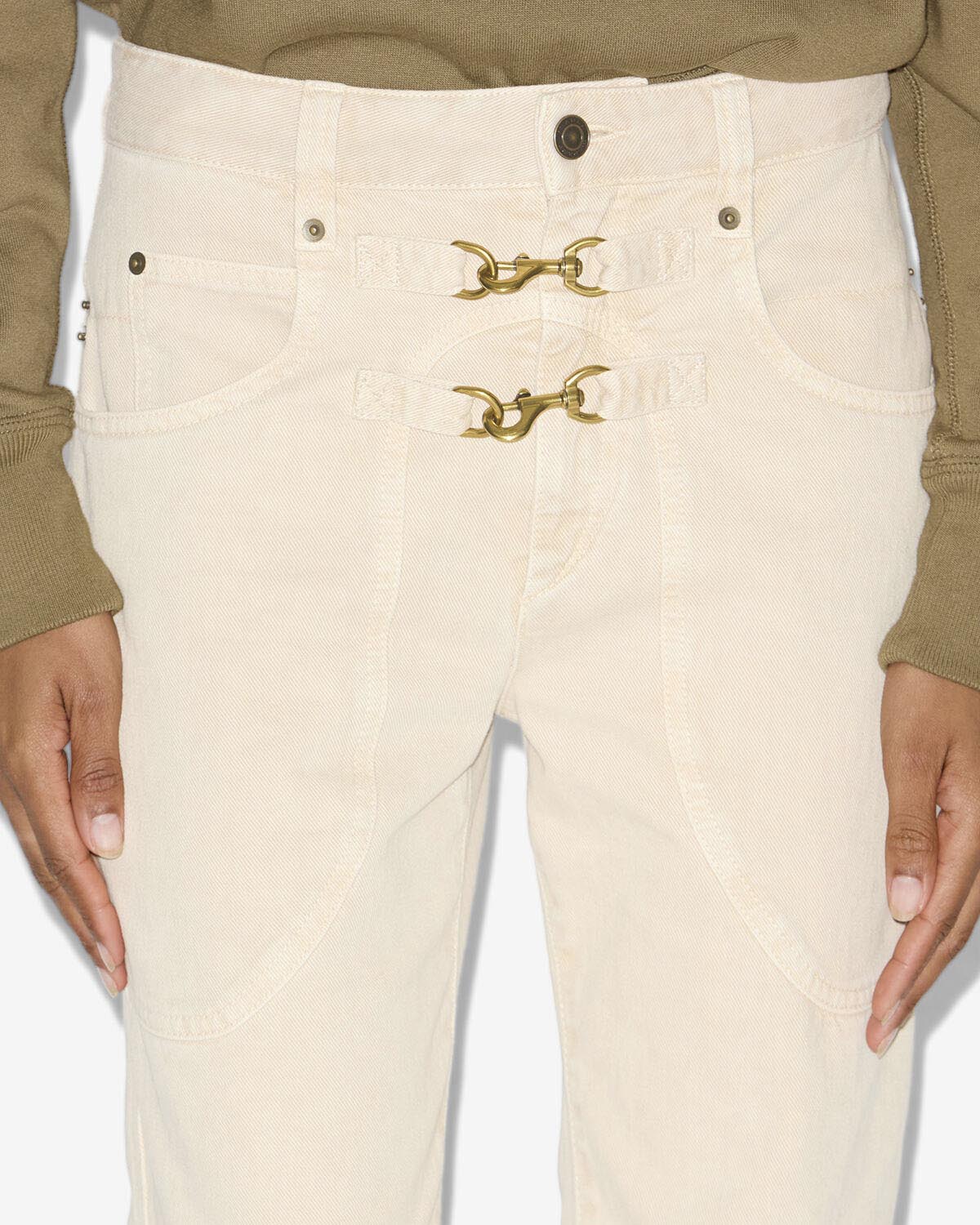 Isabel Marant Brinley jean droit écru taille haute