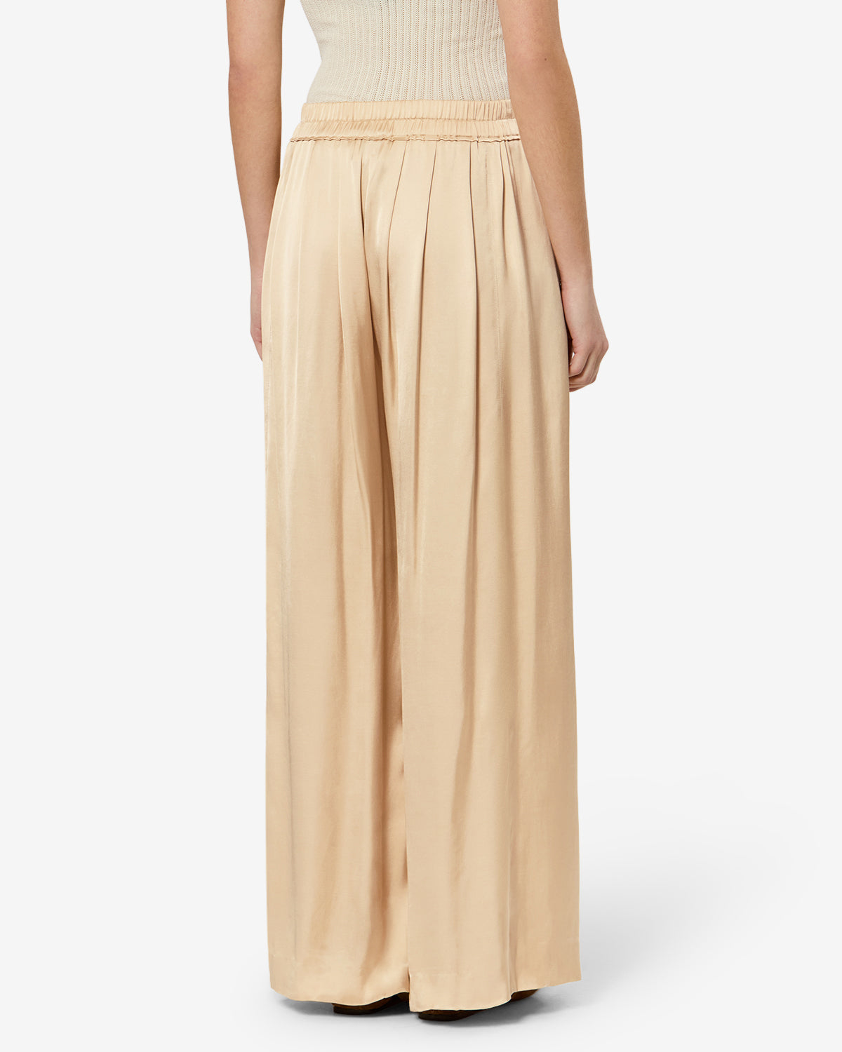 Isabel Marant Nolia pantalon satin beige large