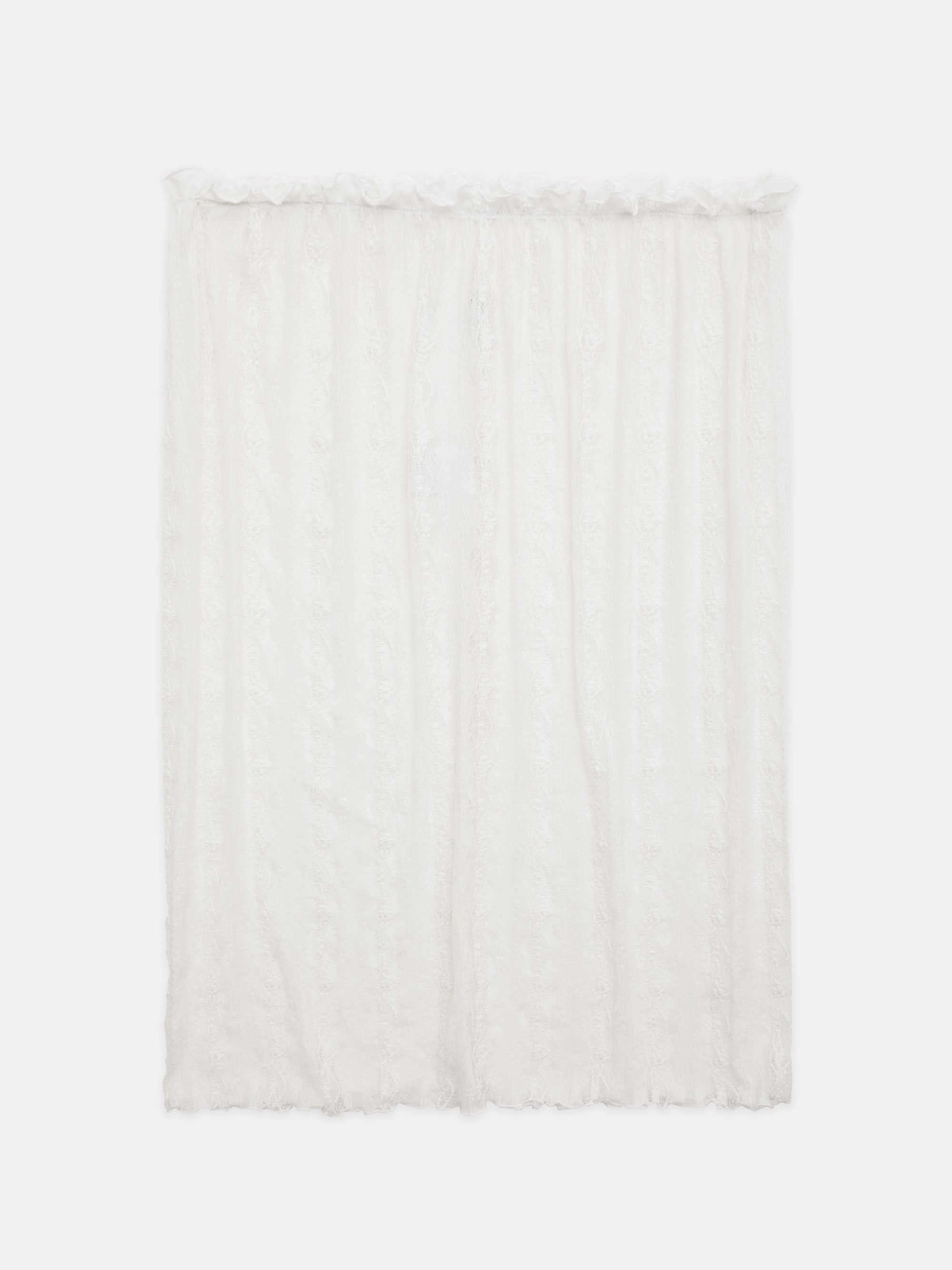 Ester Manas Lace Skirt jupe midi crème dentelle rayée stretch