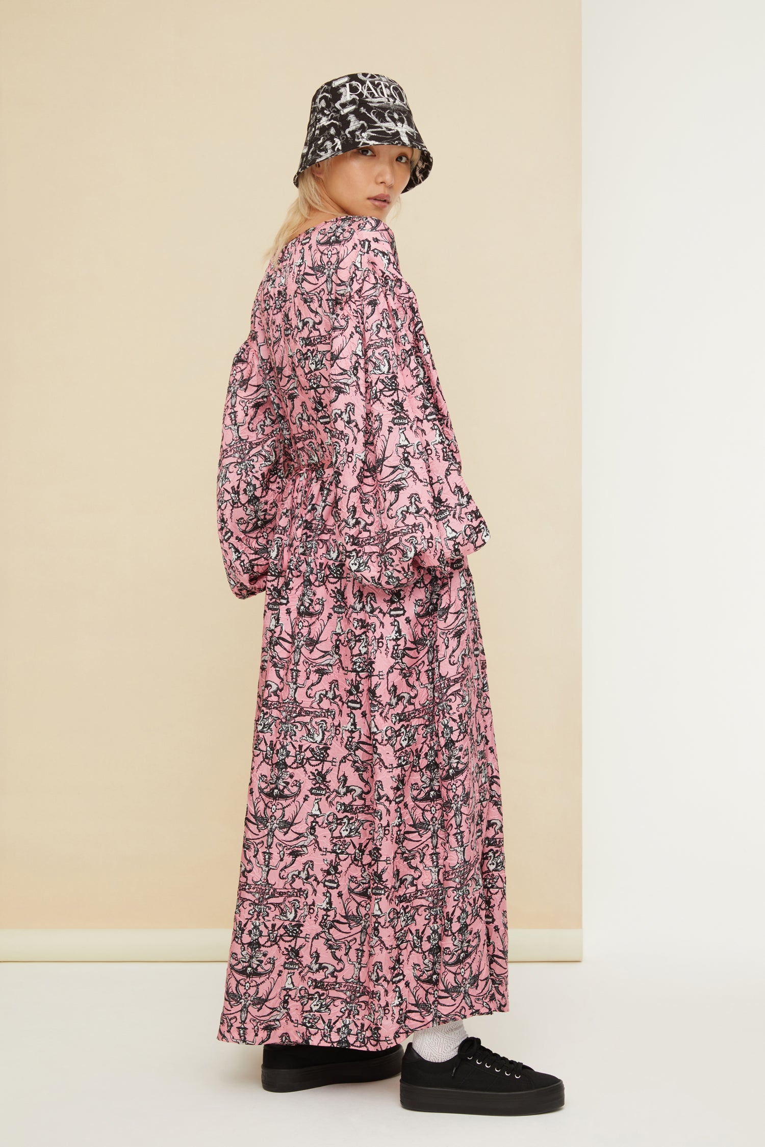 Patou P22DR08801045043 robe chemise maxi Pink Fairy Tales
