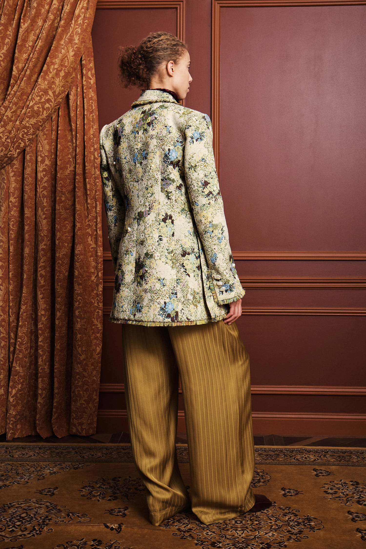Alemais Whitney blazer jacquard perles franges