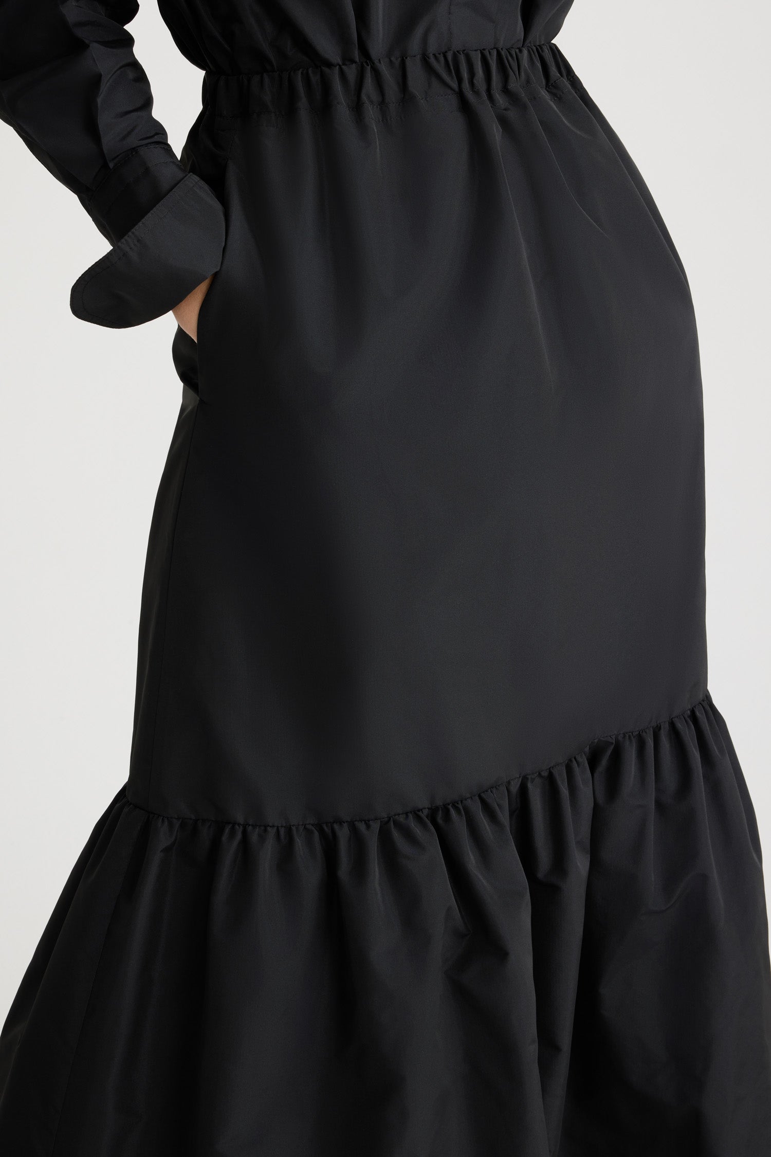 Patou Skirts SK073 jupe longue noire faille recyclée 38