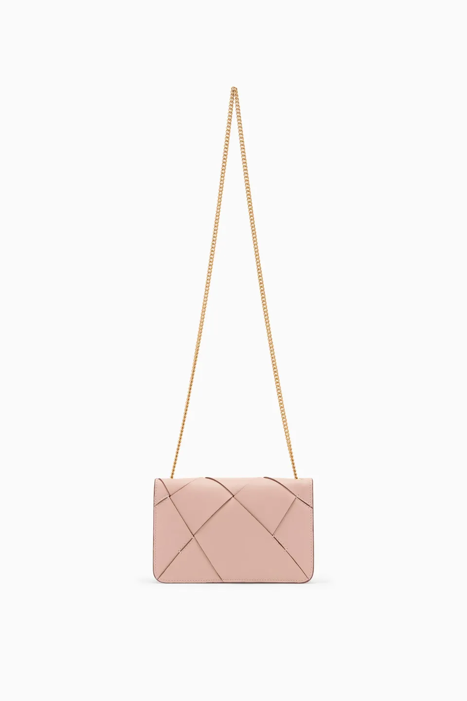 Ulla Johnson Charlotte Flap Bag sac cuir Petal chaîne or