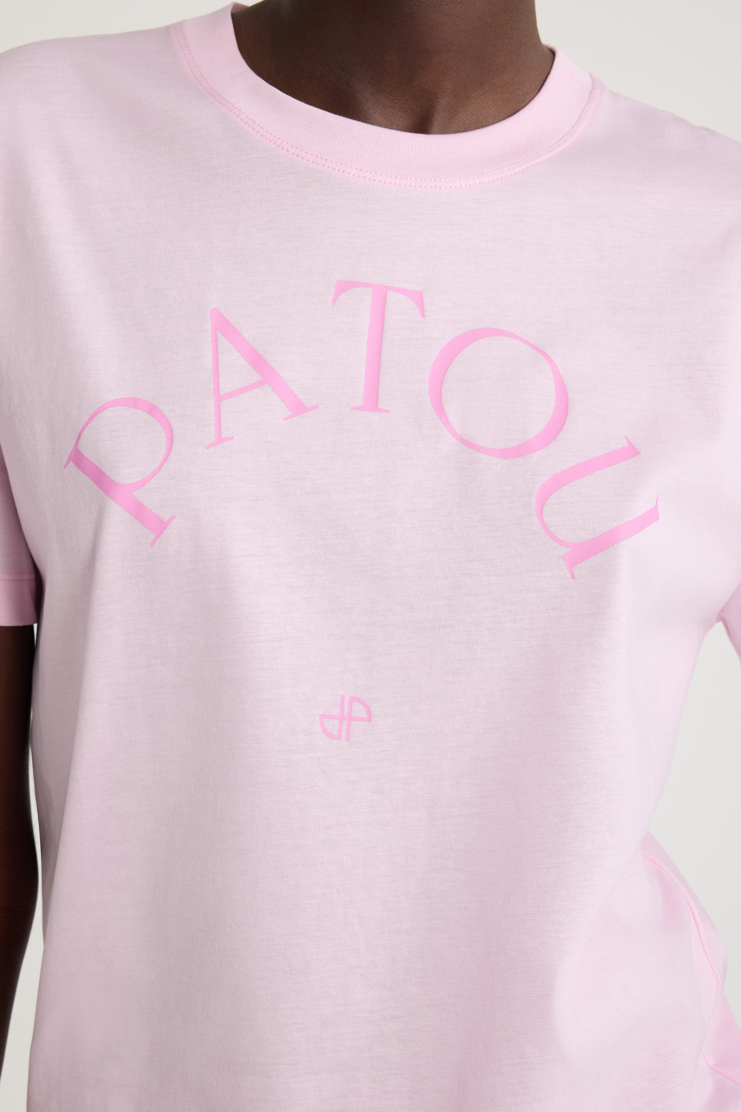 Patou JE136 t-shirt coton bio rose primrose XS-XL logo