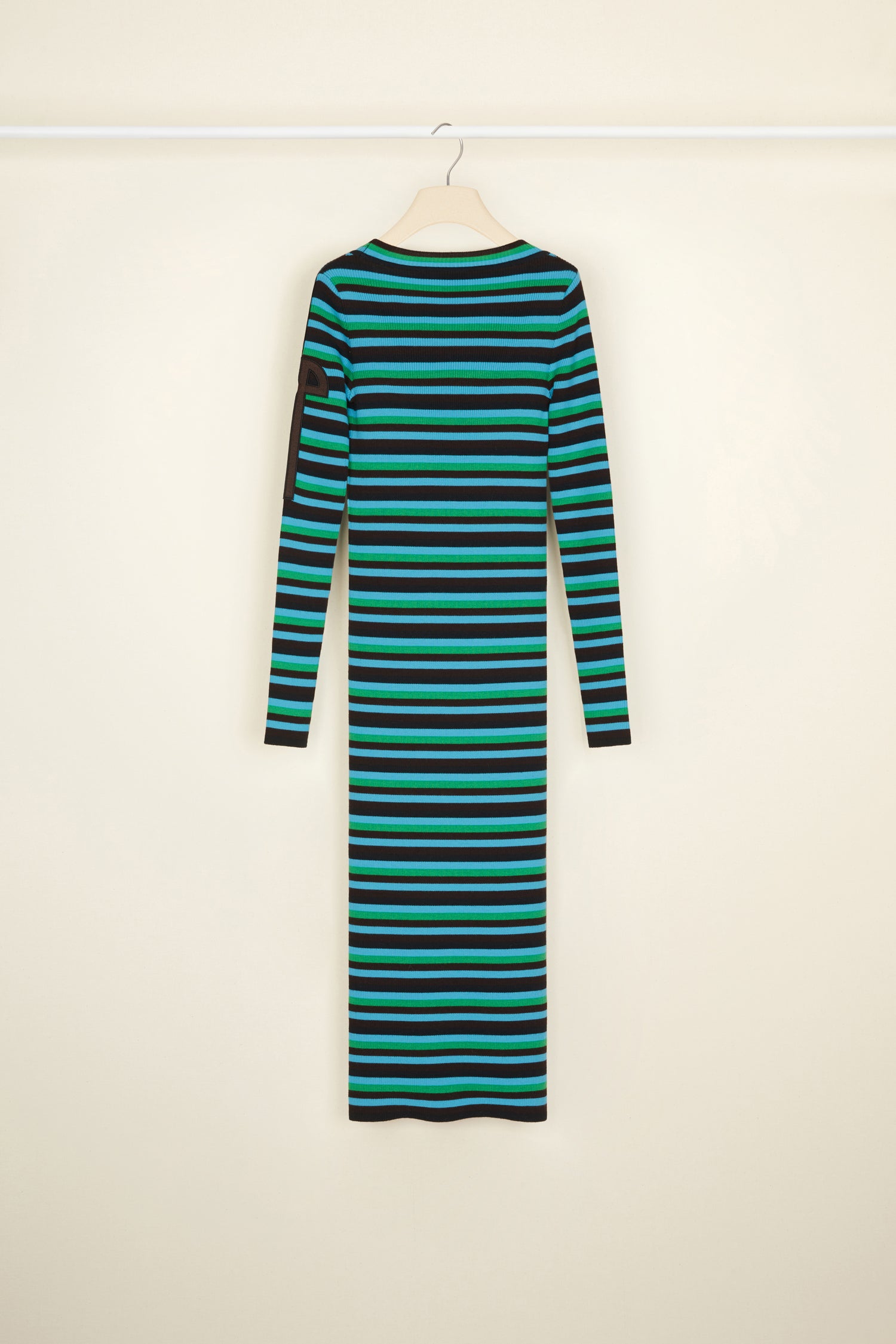 Patou Dresses A21KN0578040701G robe midi verte rayée XS-XL