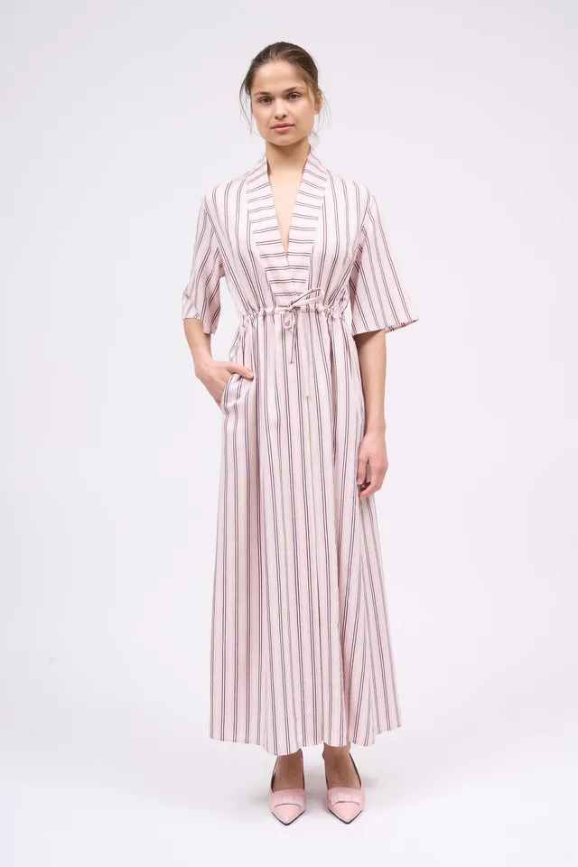 Paul & Joe Renee robe-chemise viscose rayée longue