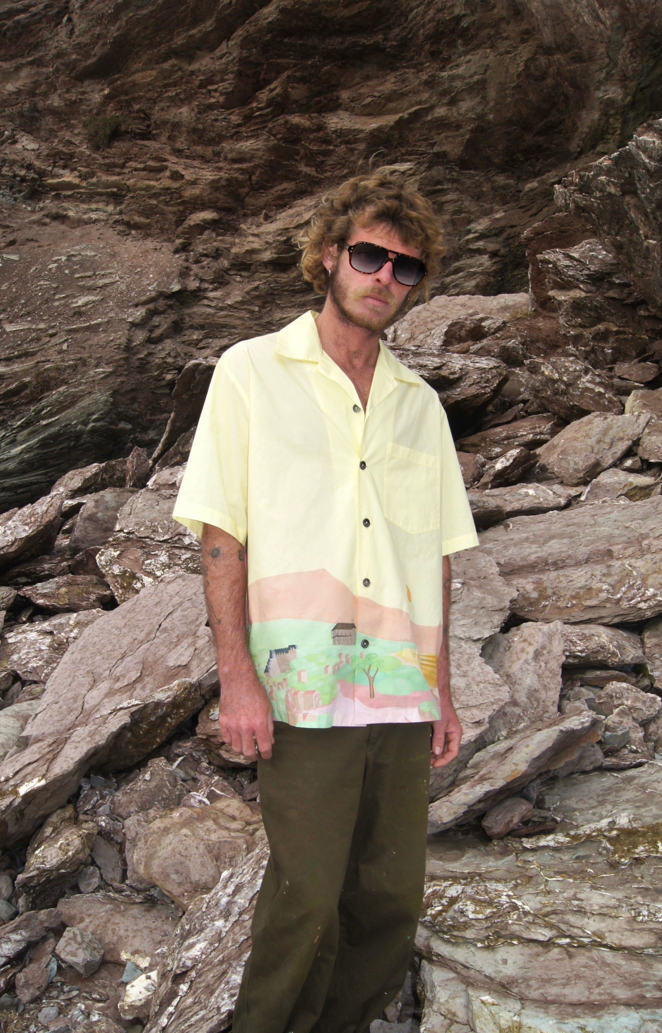 Paul & Joe Summer chemise manches courtes coton jaune