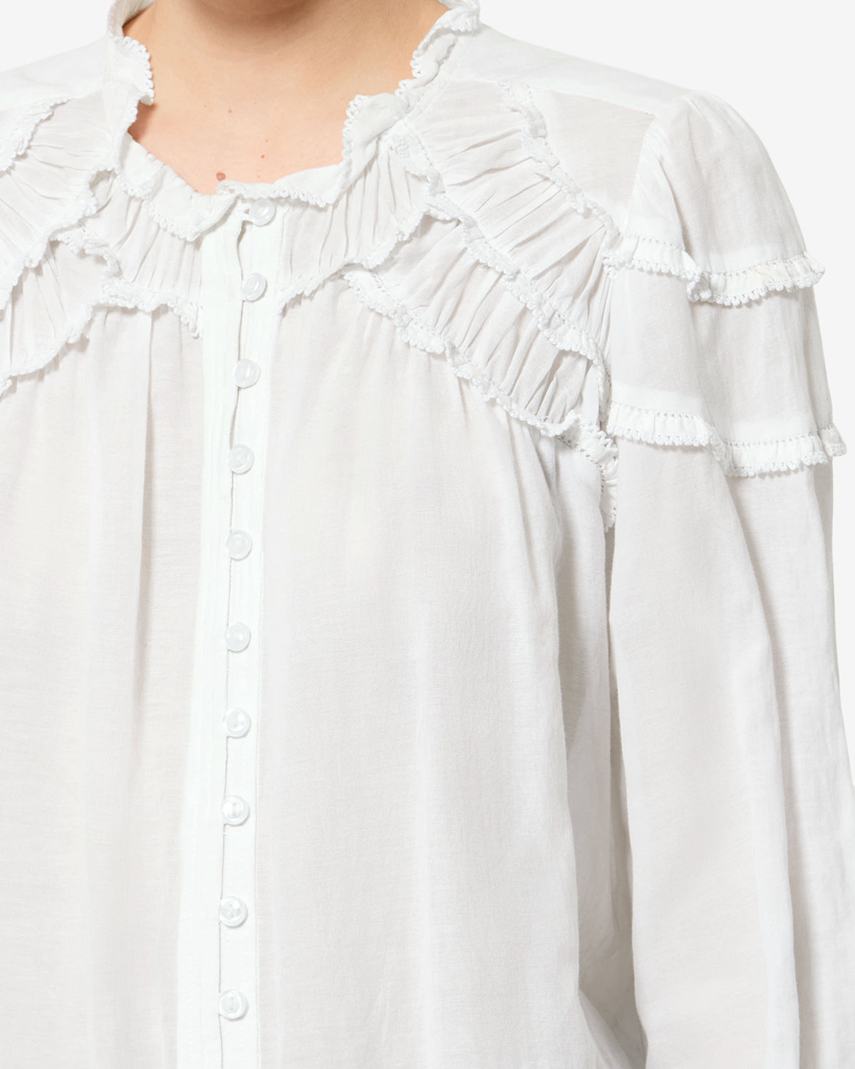 Isabel Marant Christa blouse blanche voile coton